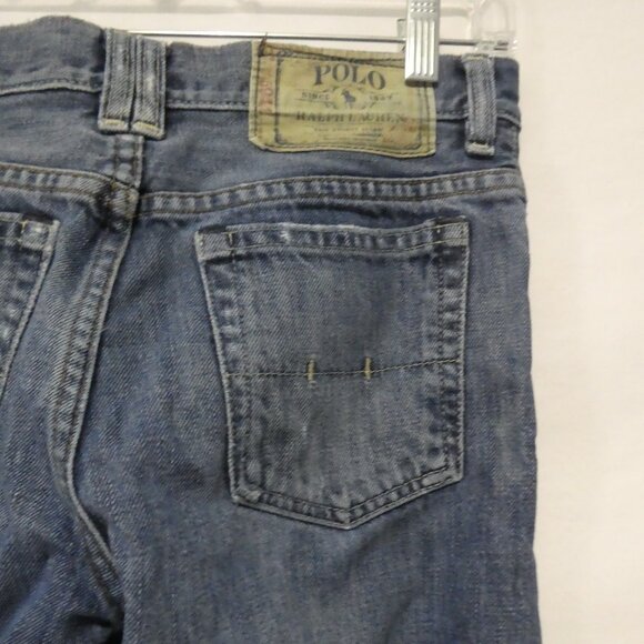POLO RALPH LAUREN - 15911 | size 14 | Blue Cotton Distressed Denim Jeans - Picture 13 of 16